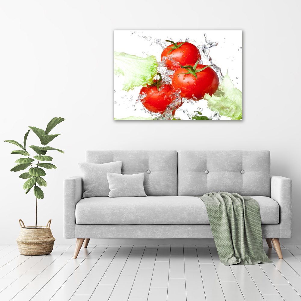 Canvas wall art Tomatoes and lettuce