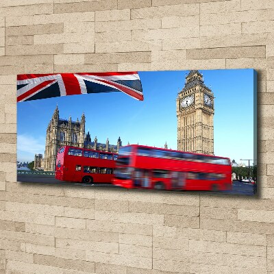 Canvas wall art Bus in London