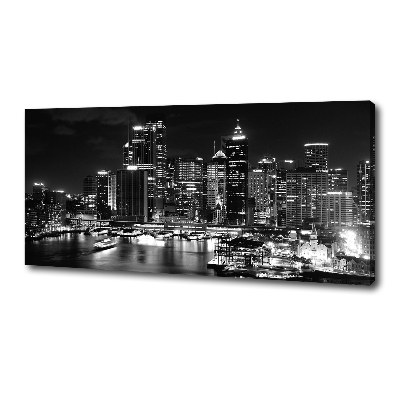 Canvas wall art Sydney at night