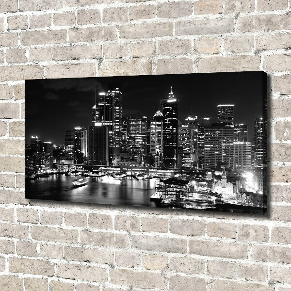 Canvas wall art Sydney at night