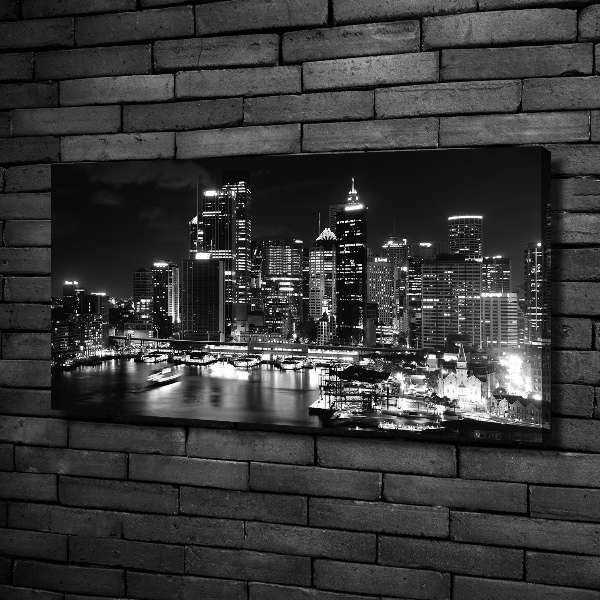 Canvas wall art Sydney at night