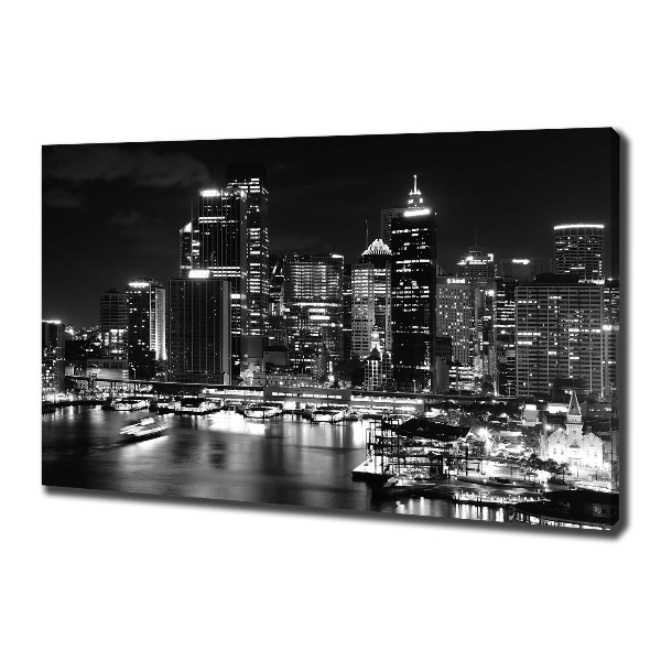 Canvas wall art Sydney at night