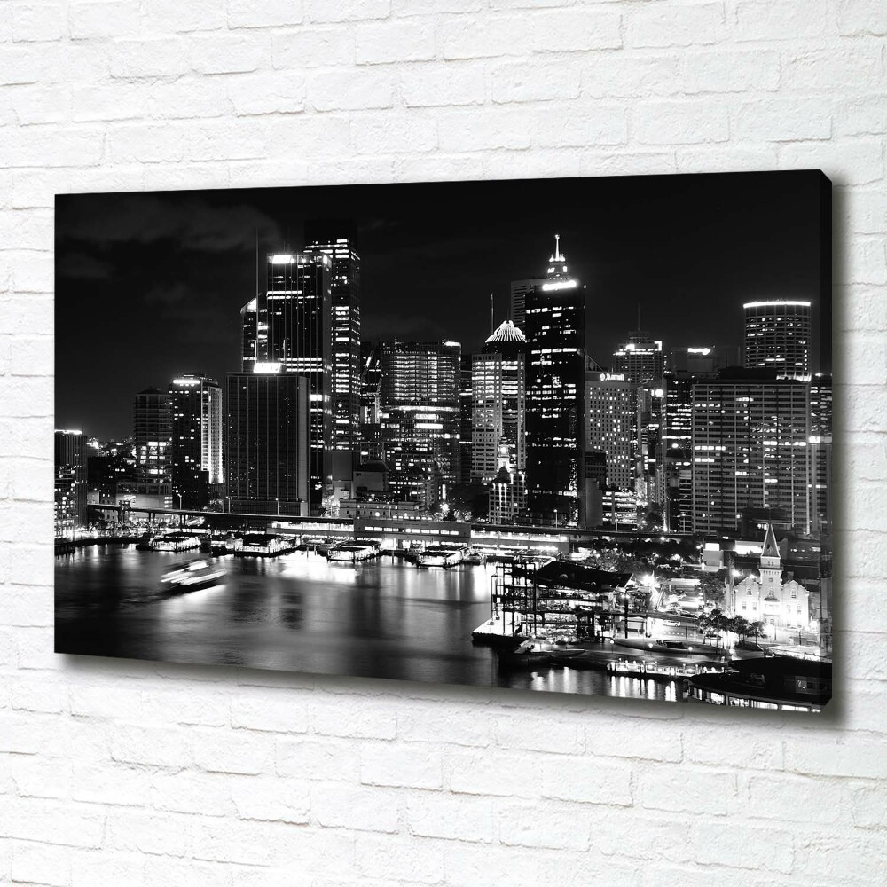 Canvas wall art Sydney at night