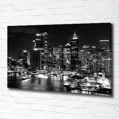 Canvas wall art Sydney at night