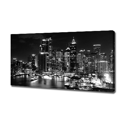 Canvas wall art Sydney at night