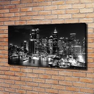 Canvas wall art Sydney at night