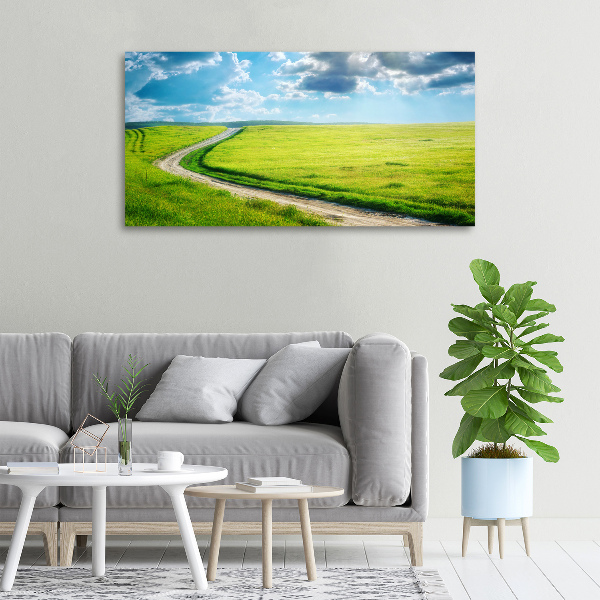 Canvas wall art Path in the meadow