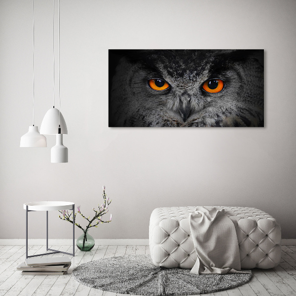 Canvas print Owl devilish eyes