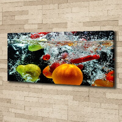 Canvas wall art Fruit underwater