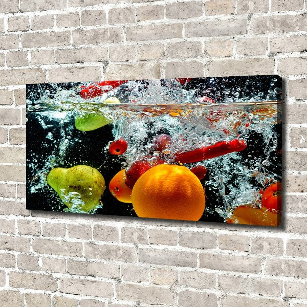 Canvas wall art Fruit underwater