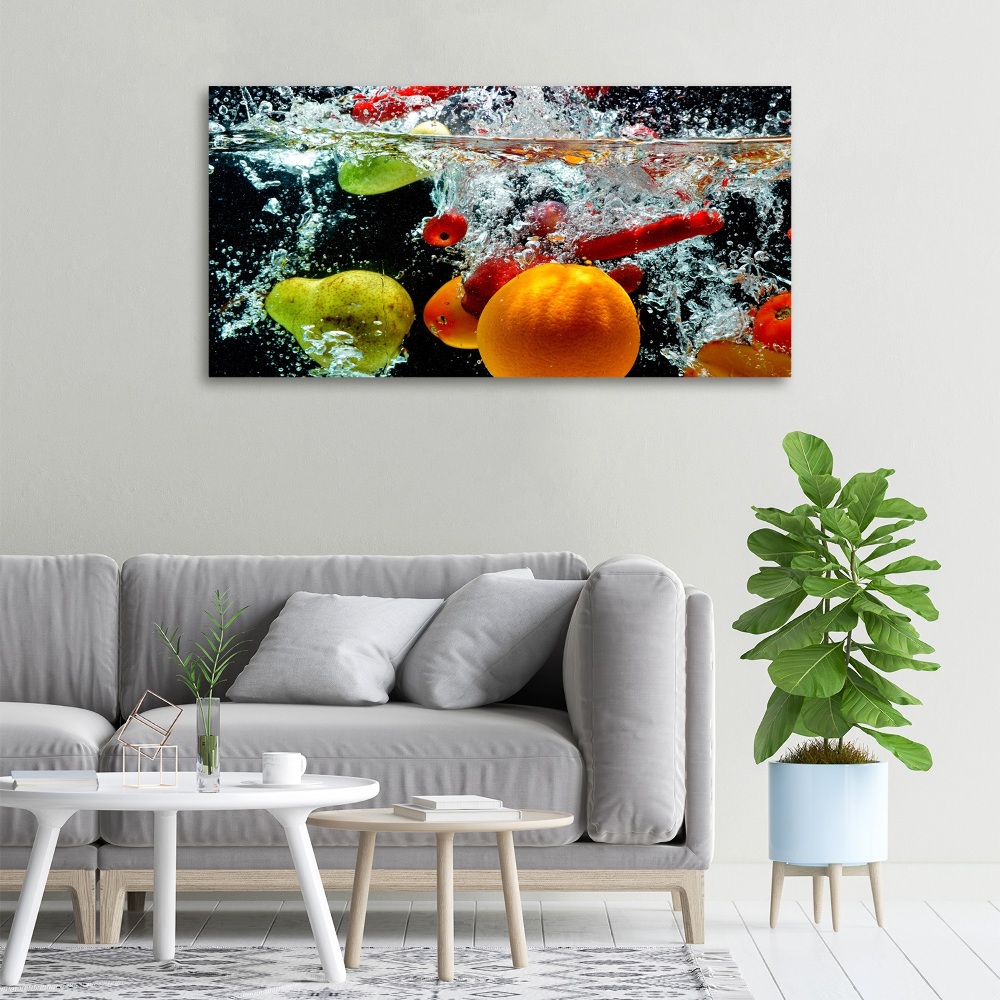 Canvas wall art Fruit underwater