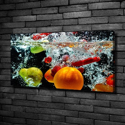 Canvas wall art Fruit underwater