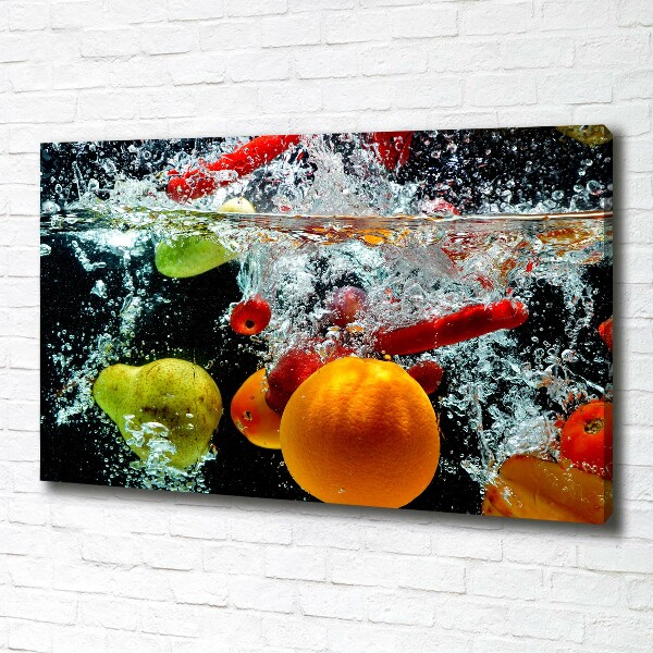 Canvas wall art Fruit underwater