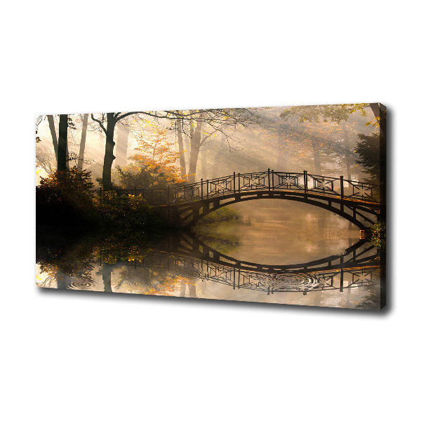 Canvas wall art Old bridge in autumn