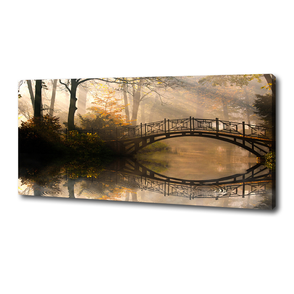 Canvas wall art Old bridge in autumn