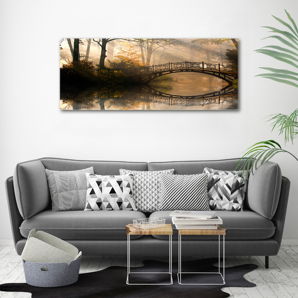 Canvas wall art Old bridge in autumn