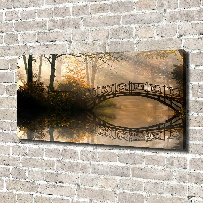 Canvas wall art Old bridge in autumn