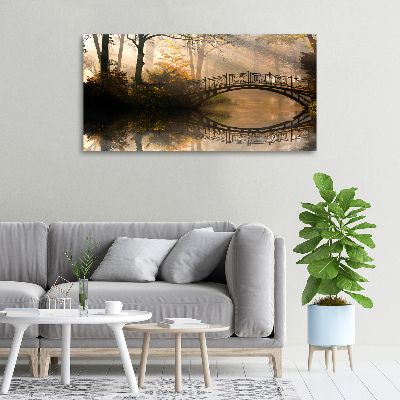 Canvas wall art Old bridge in autumn