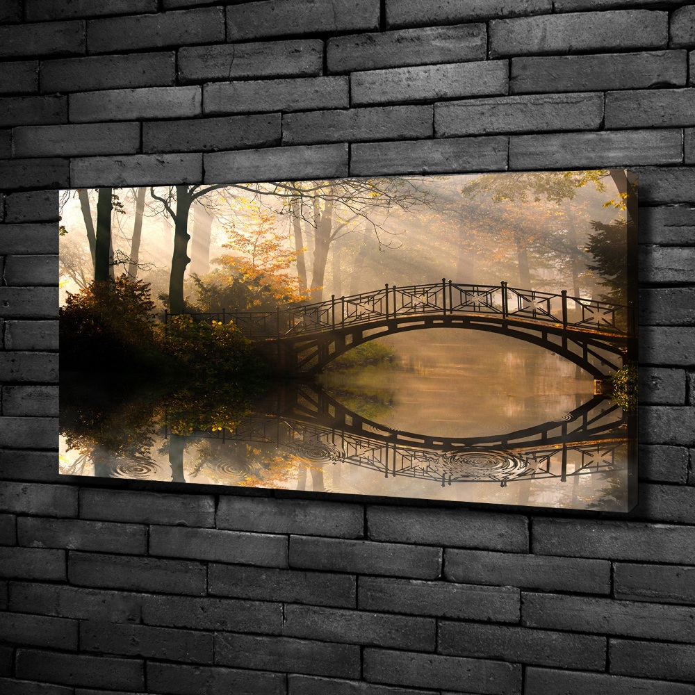 Canvas wall art Old bridge in autumn