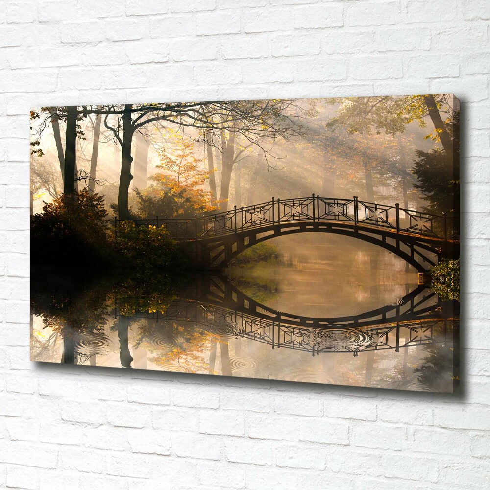 Canvas wall art Old bridge in autumn