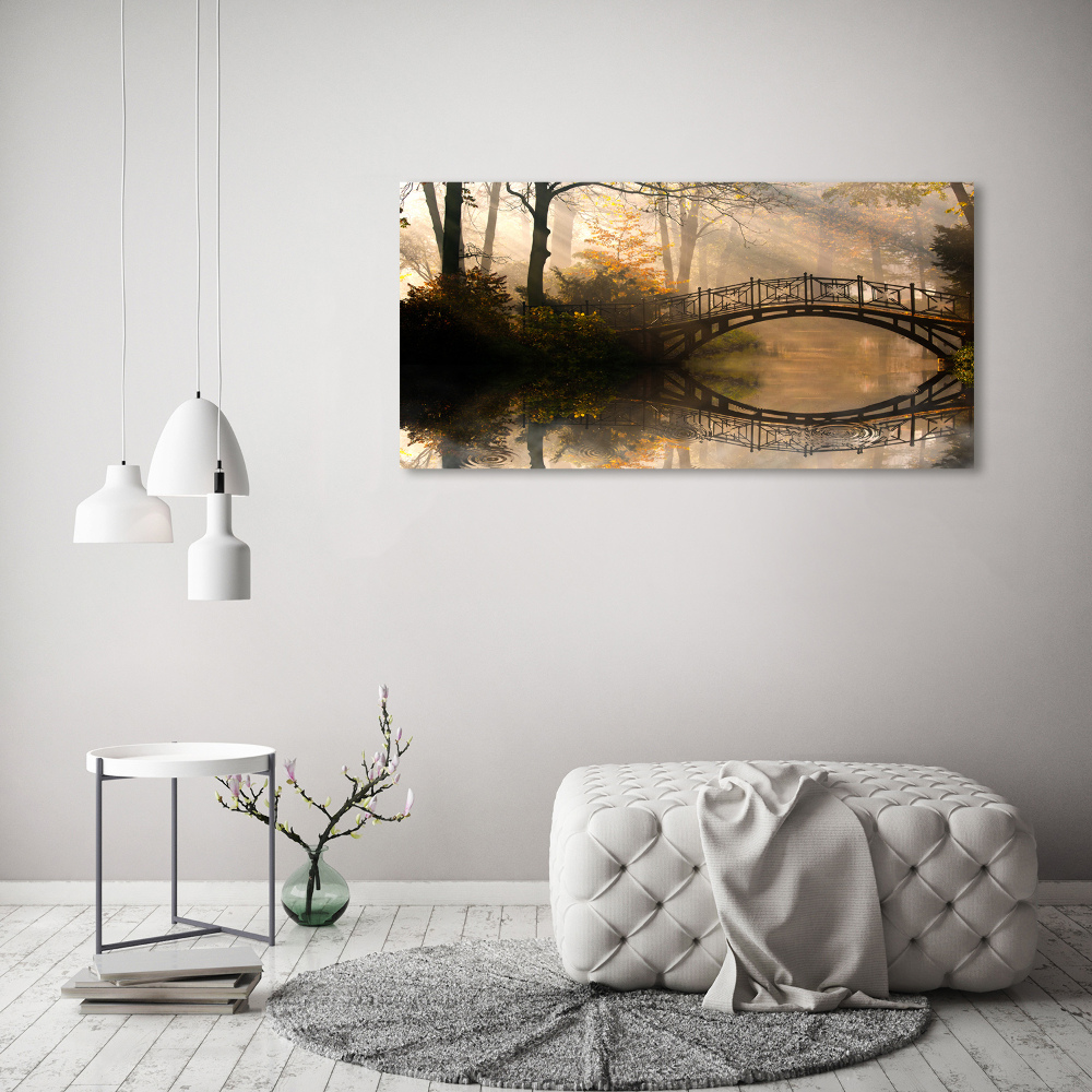 Canvas wall art Old bridge in autumn