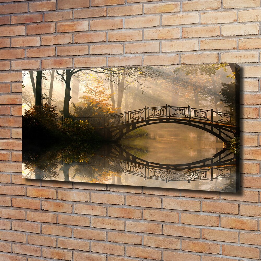 Canvas wall art Old bridge in autumn