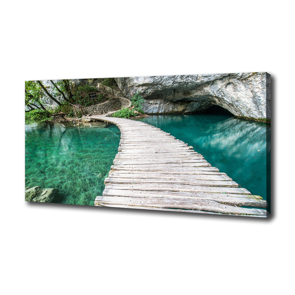 Canvas wall art Plitwickie lakes