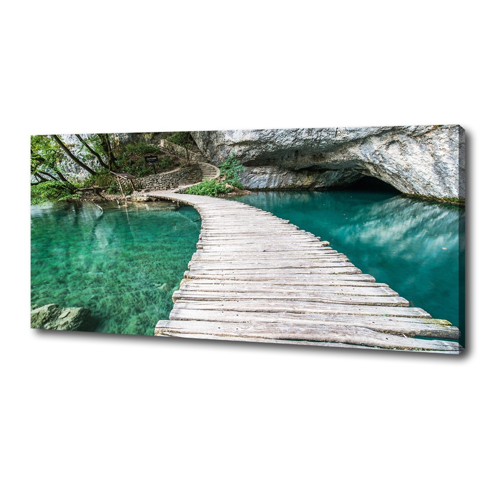 Canvas wall art Plitwickie lakes