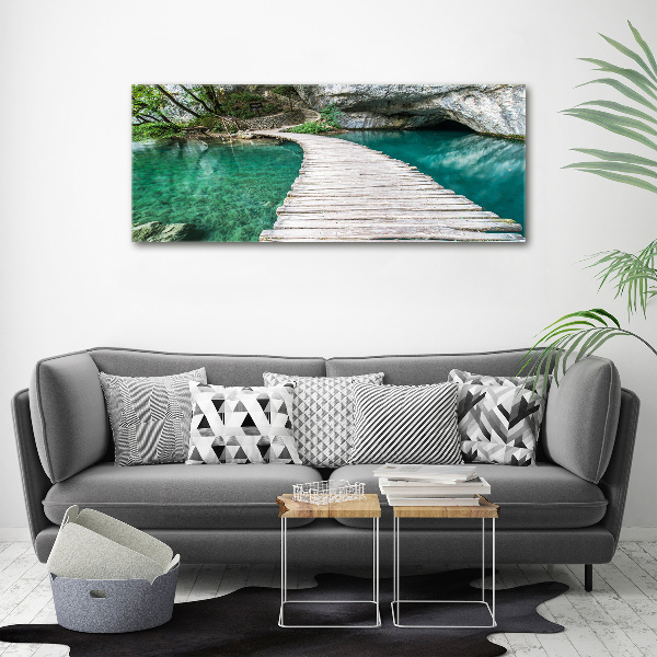 Canvas wall art Plitwickie lakes