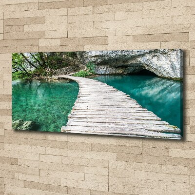 Canvas wall art Plitwickie lakes