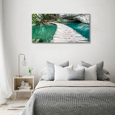 Canvas wall art Plitwickie lakes