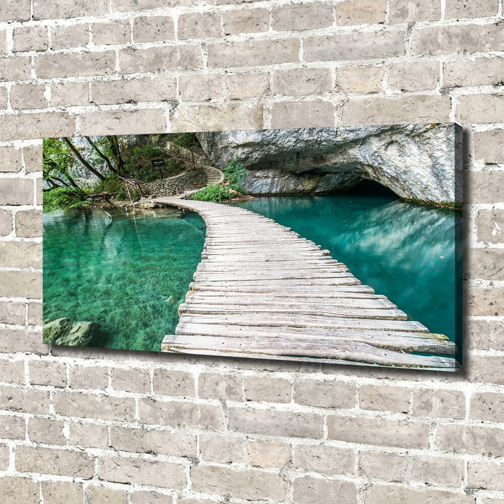 Canvas wall art Plitwickie lakes