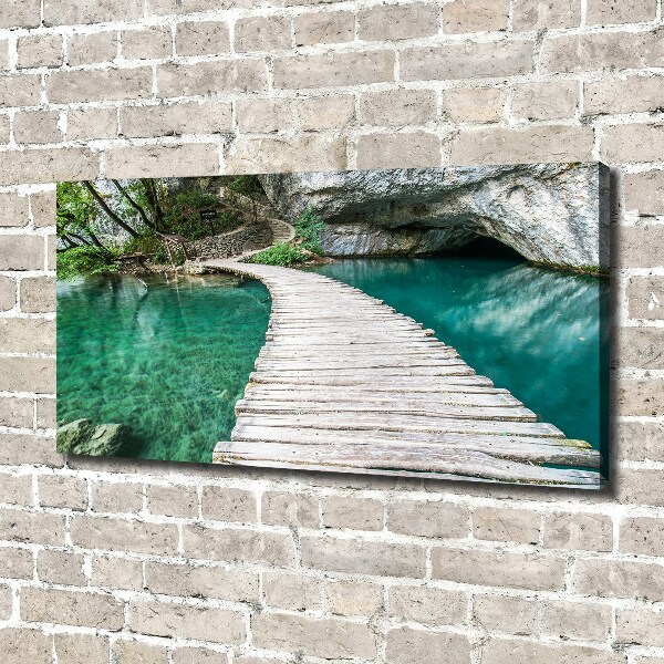 Canvas wall art Plitwickie lakes