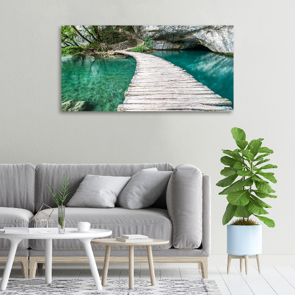 Canvas wall art Plitwickie lakes