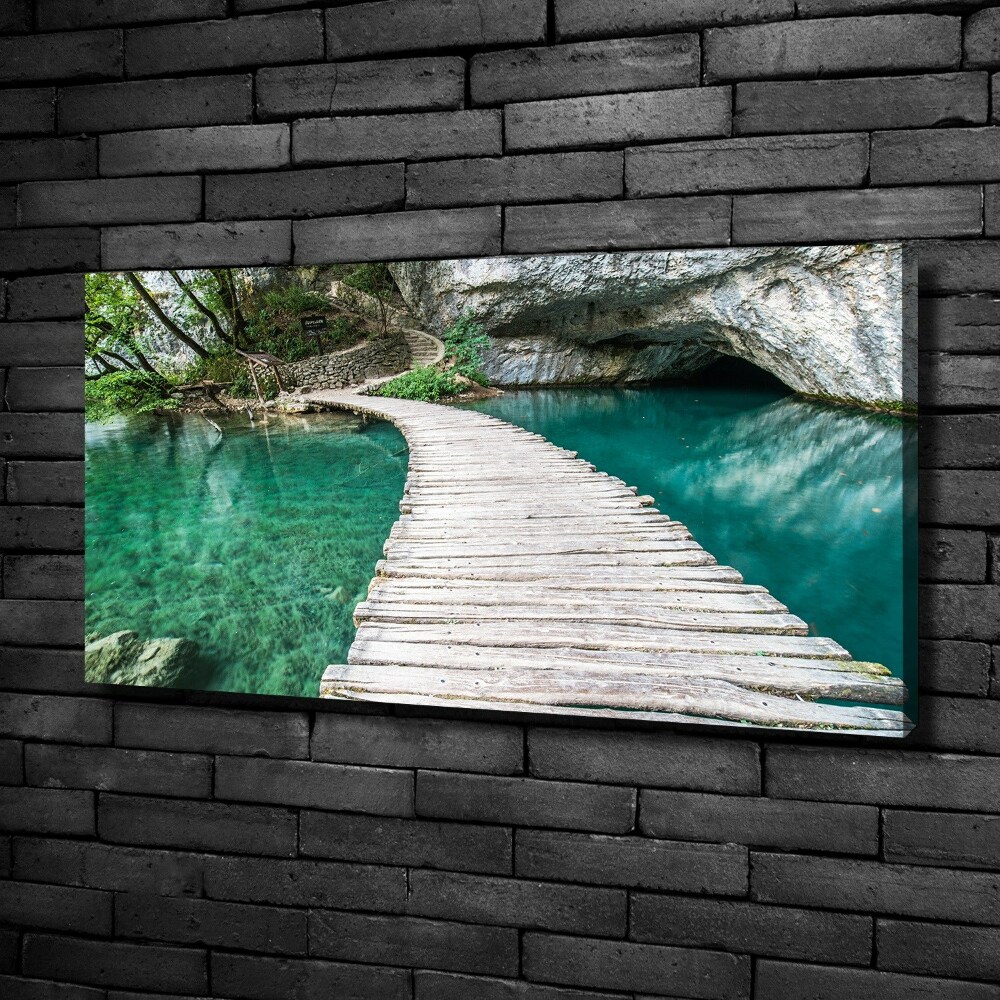 Canvas wall art Plitwickie lakes