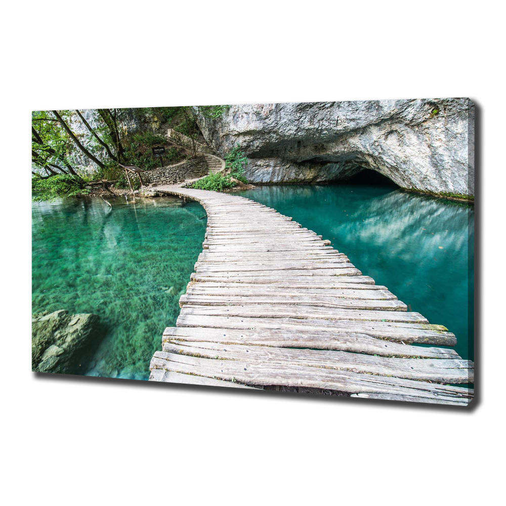 Canvas wall art Plitwickie lakes