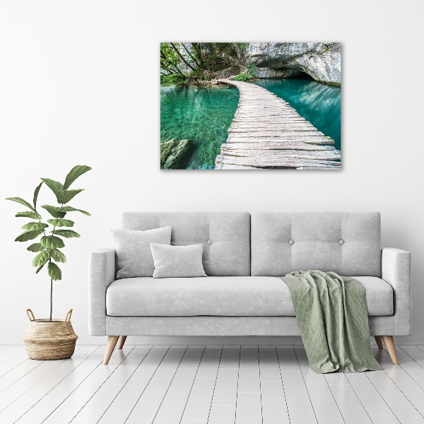 Canvas wall art Plitwickie lakes