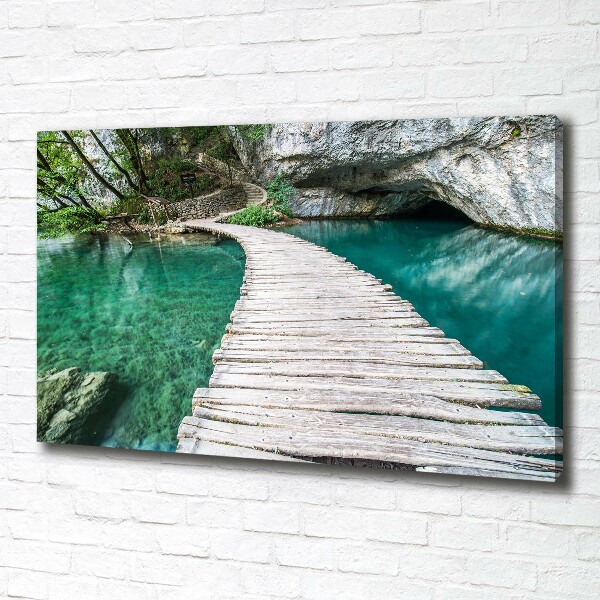 Canvas wall art Plitwickie lakes