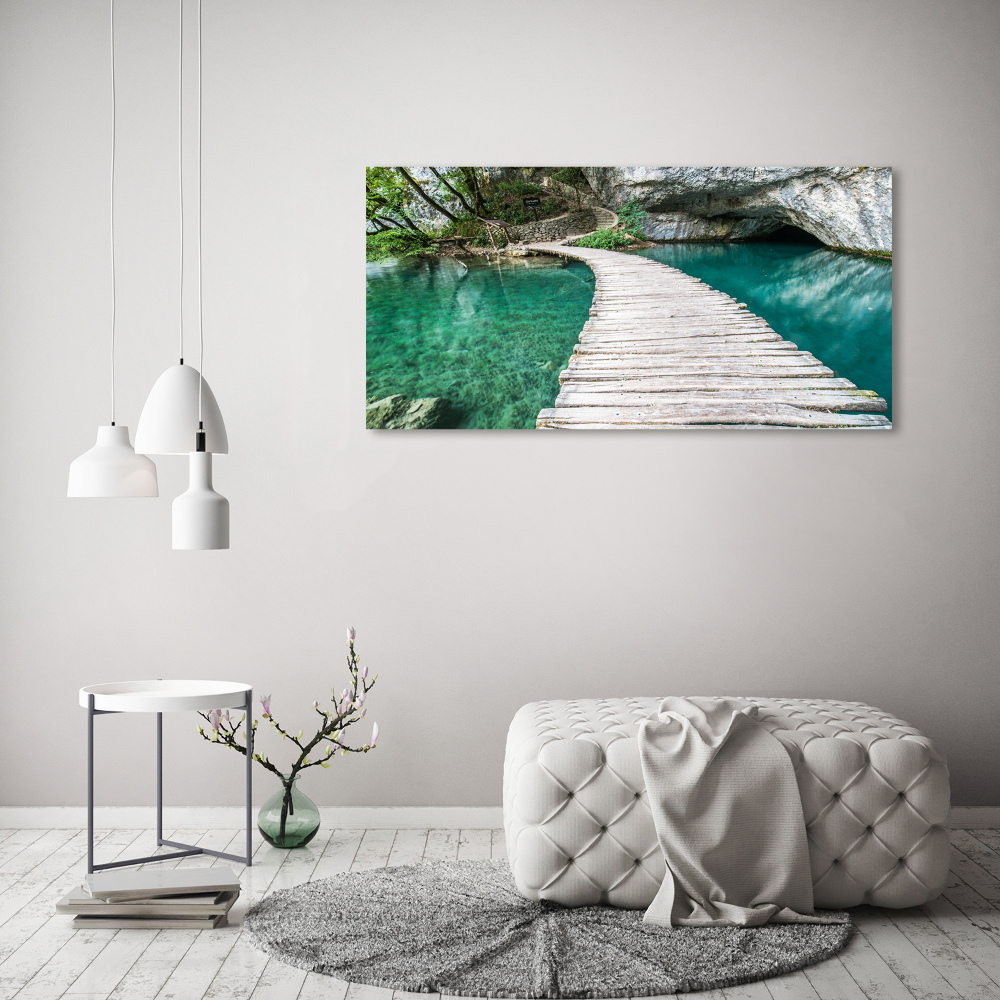 Canvas wall art Plitwickie lakes