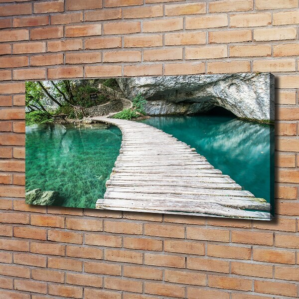 Canvas wall art Plitwickie lakes