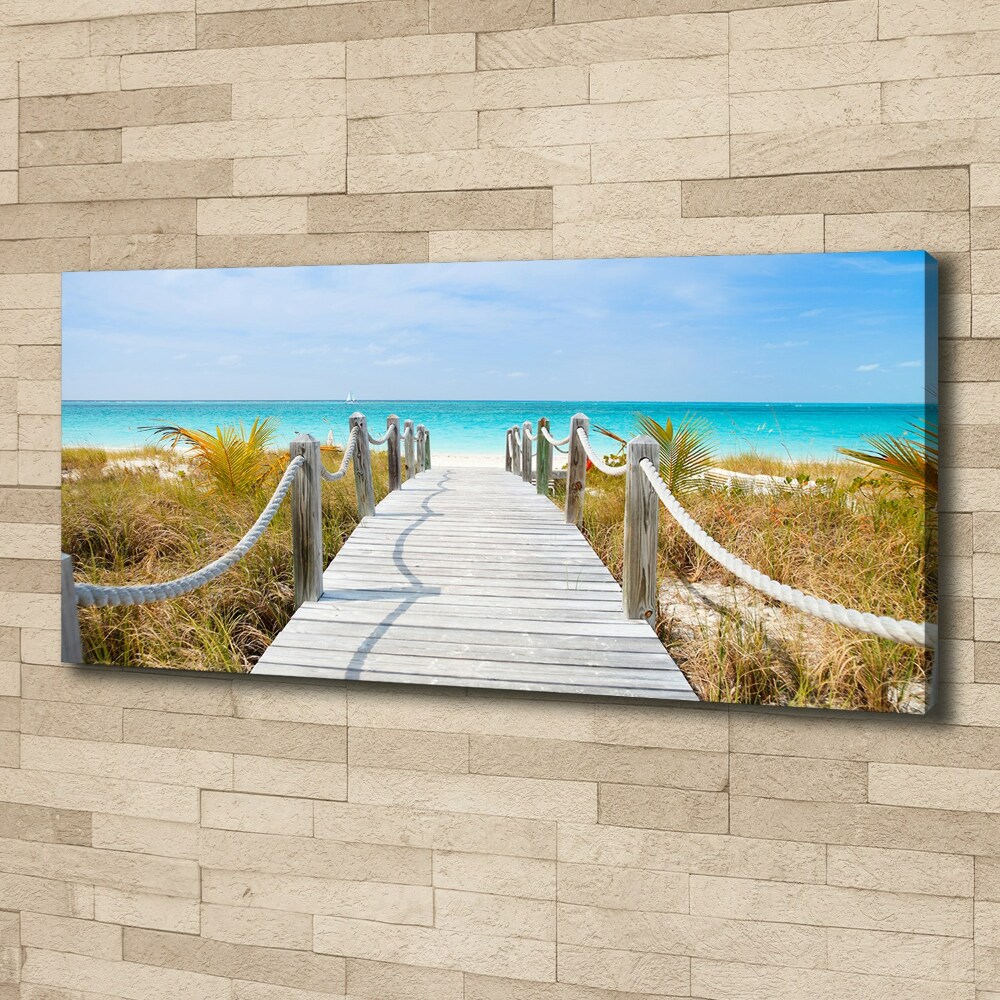 Canvas wall art Path at the sea