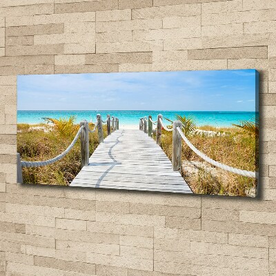 Canvas wall art Path at the sea