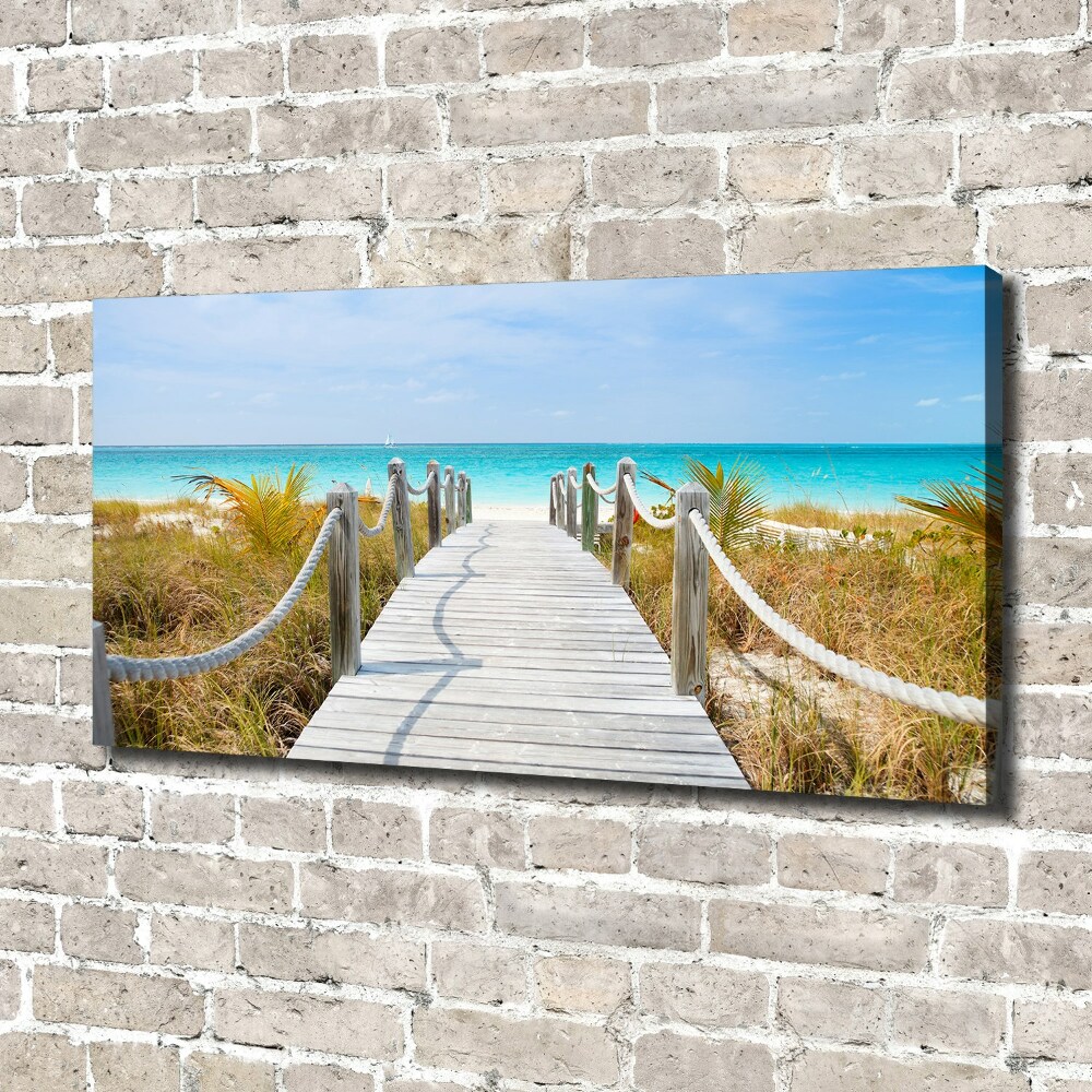 Canvas wall art Path at the sea