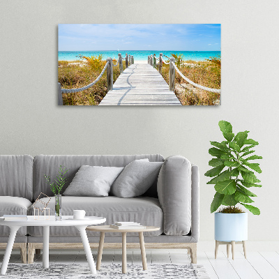 Canvas wall art Path at the sea