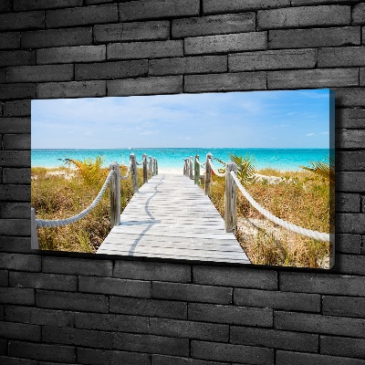 Canvas wall art Path at the sea