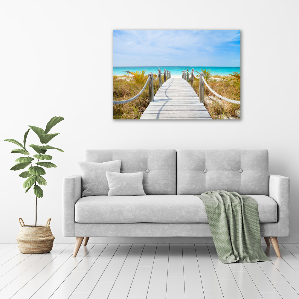 Canvas wall art Path at the sea