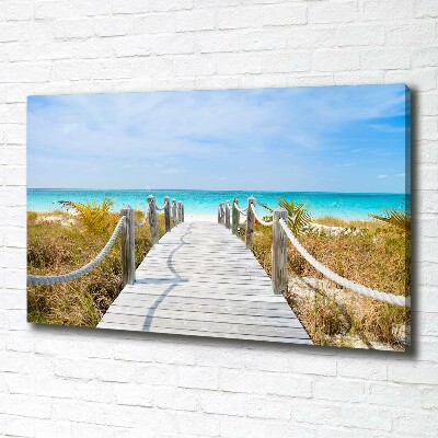 Canvas wall art Path at the sea