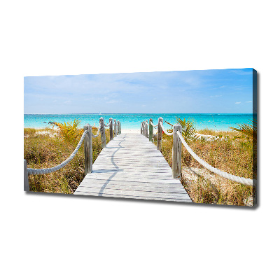 Canvas wall art Path at the sea