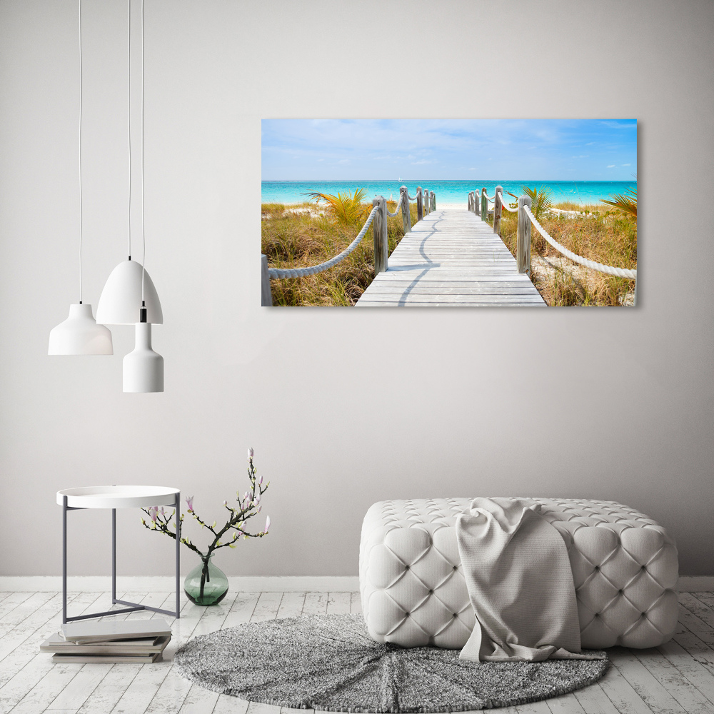 Canvas wall art Path at the sea