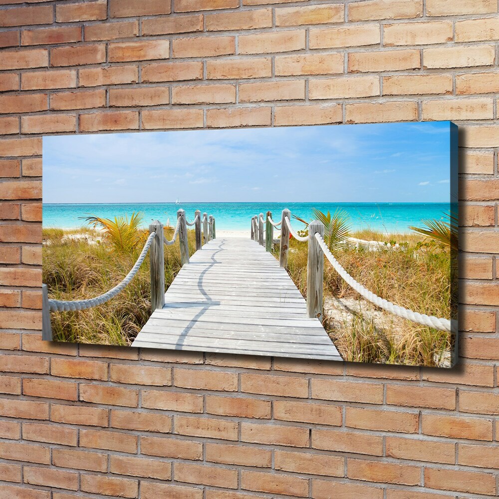 Canvas wall art Path at the sea